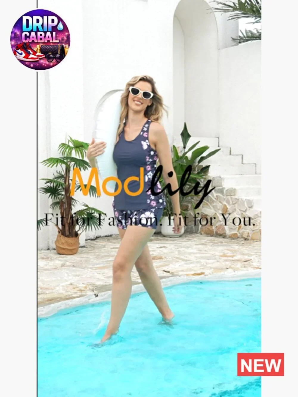 Cut Out Tankini Set with Boyshorts for Women High Stretch
